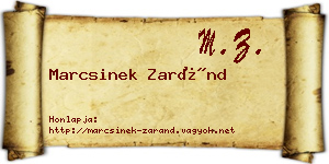 Marcsinek Zaránd névjegykártya